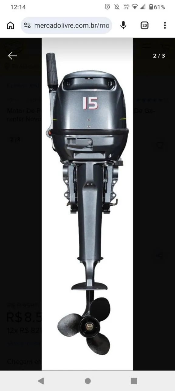 Motor de popa 15 HP - Foto 2