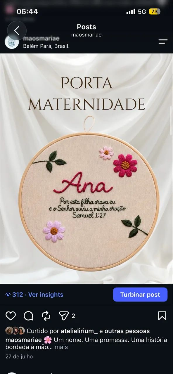 Porta Maternidade | Bordado | Enfeite de Porta  - Foto 2