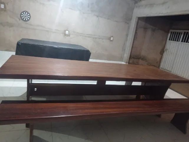 Vendo mesa de sinuca e mesa rústica  - Foto 3