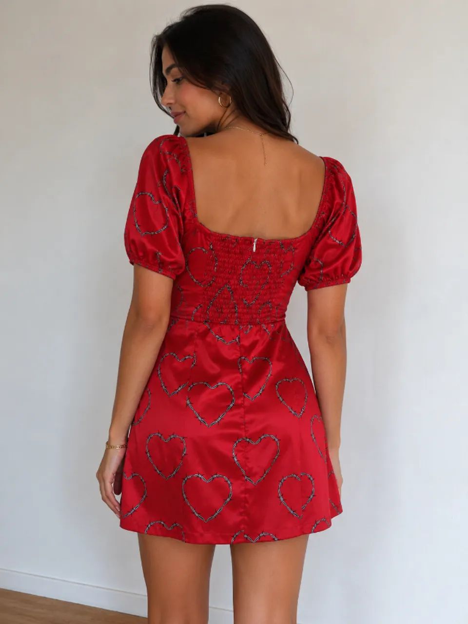 Vestido vermelho estilo gótico/rock P - Foto 2