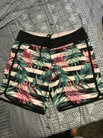Short Listrado Floral