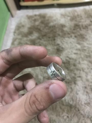 Par de aliança- prata 950. 150,00