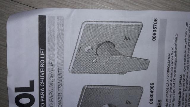 Acabamento para chuveiro/banheira para registro docol Lift - Foto 2
