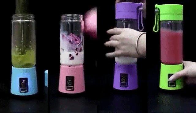 Liquidificador portátil - 4 lâminas - recarregável usb - Foto 2