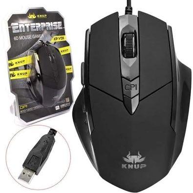 Mouse gamer kp, sensor DPI 2400 e Design totalmente ergonômico