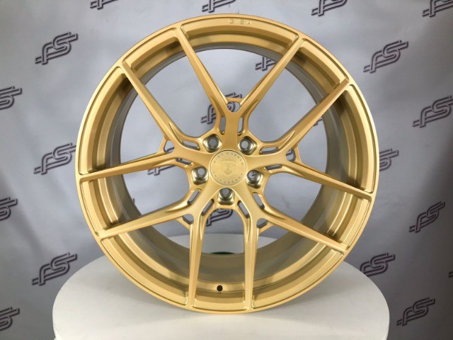 Rodas Gisa Forged P/ M3 2022 A5 Dourado Semi-Brilho 5x112 - 20x9 e 20x11 aro 20 duas talas