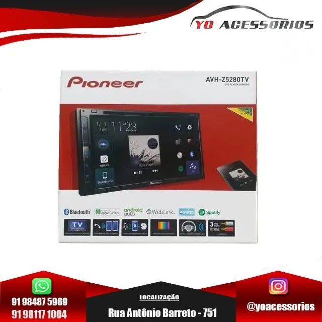 Dvd Pioneer Avh-z 5280tv 7 Pol 2din Bluetooth Weblink Tv Usb