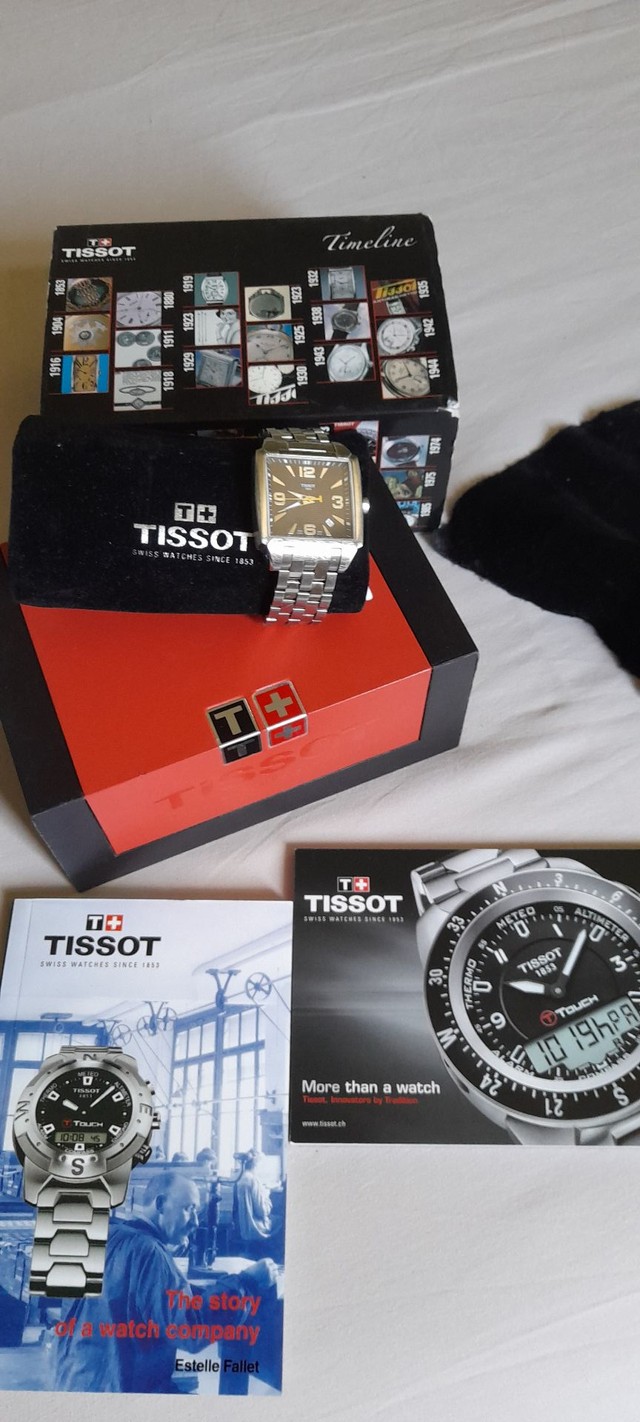 Tissot Quadrato luxo original caixa de madeira Acess rios Nova