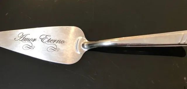 Espátula de bolo personalizada usada inox di solle 23cm
