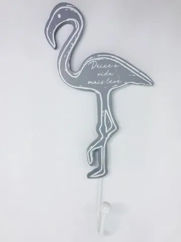Gancho Decorativo Para Parede Ou Porta - Flamingo