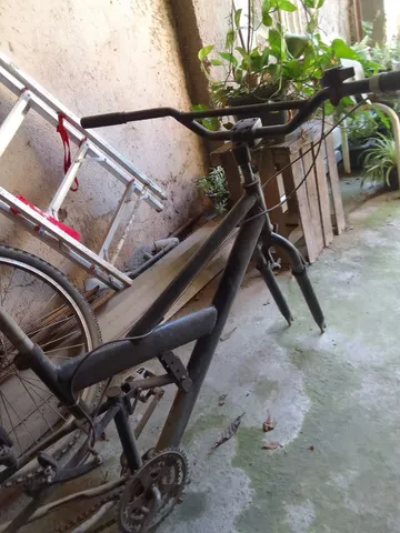 Kit Pedivela Bike Monobloco Coroa Catraca Corrente Movimento Central  Rolamento Selim Cairu Bicicleta 24 26