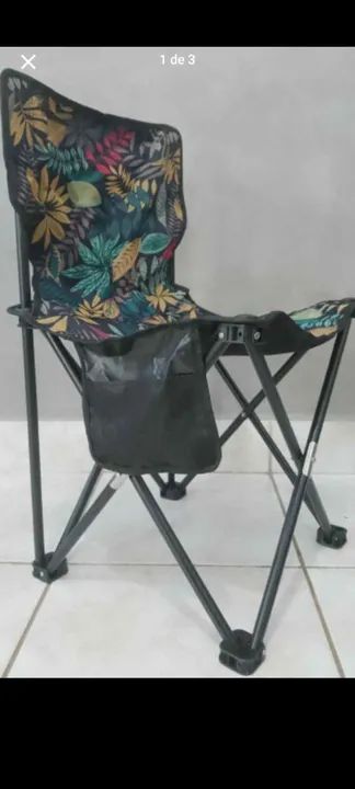 Cadeira dobrável com bolsa pra carregar  - Foto 2
