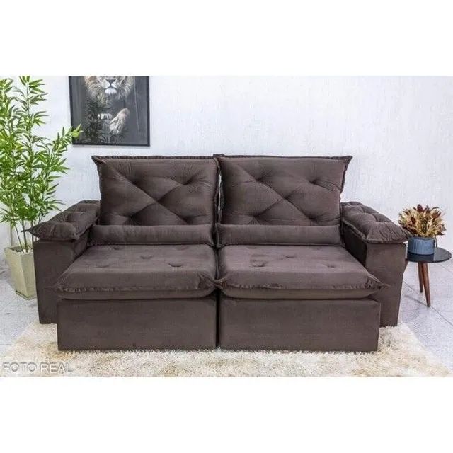 Sofá Retrátil Reclinável 2.00m Roma rf889m - Foto 4