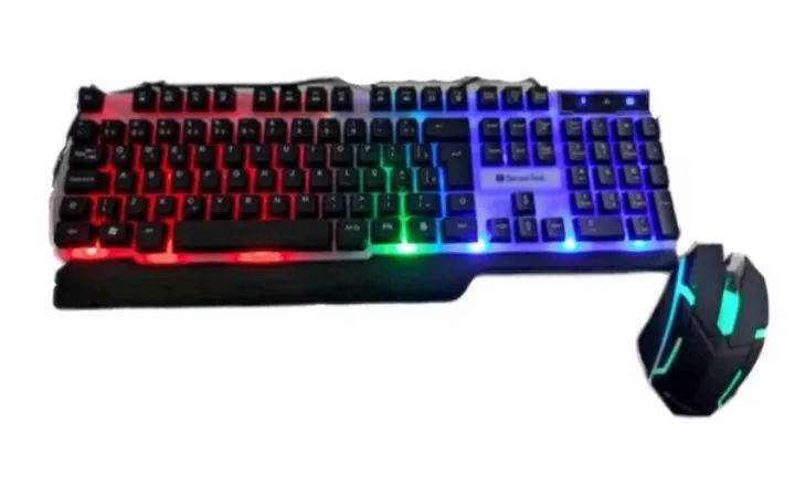 Kit Teclado e Mouse Gamer com Iluminação RGB