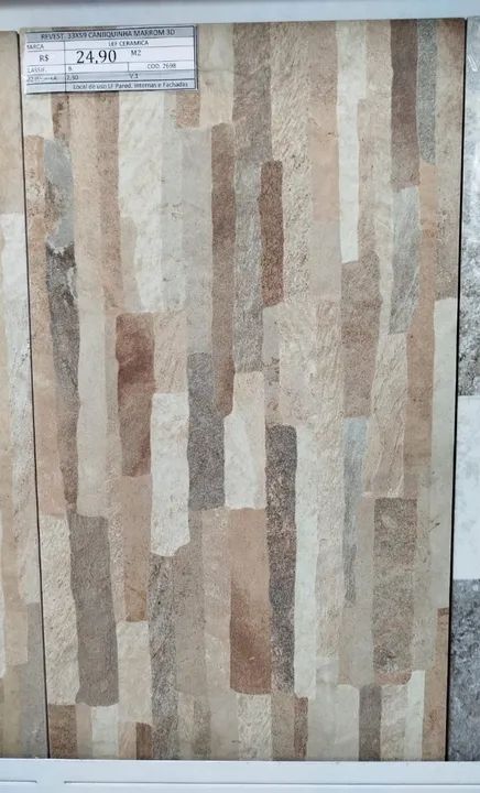 Revestimento 33x59 Canjiquinha Marrom LEF