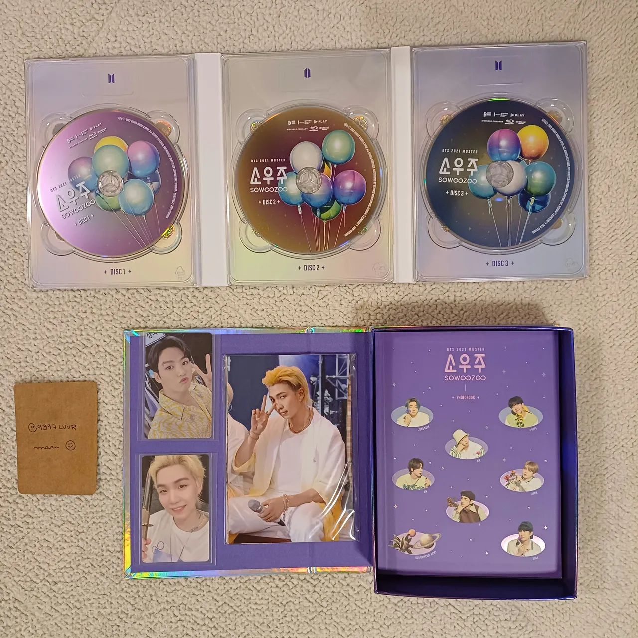 Kpop BTS Bluray SOWOZOO com Photocards Jungkook e Yoongi - Foto 3