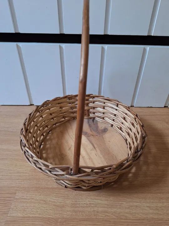 Cesta de vime redonda - Foto 2