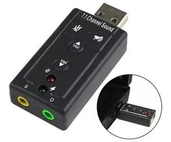 Placa de Áudio USB 7.1 canais 2 Entradas Fone e Microfone - Xtrad XT-2028 - Foto 2