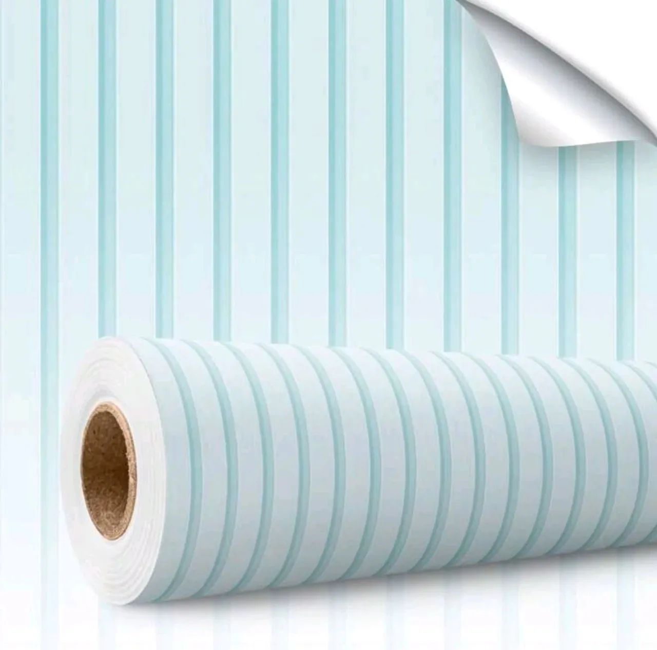 Papel de Parede adesivo ripado azul 5metros x 45cm 