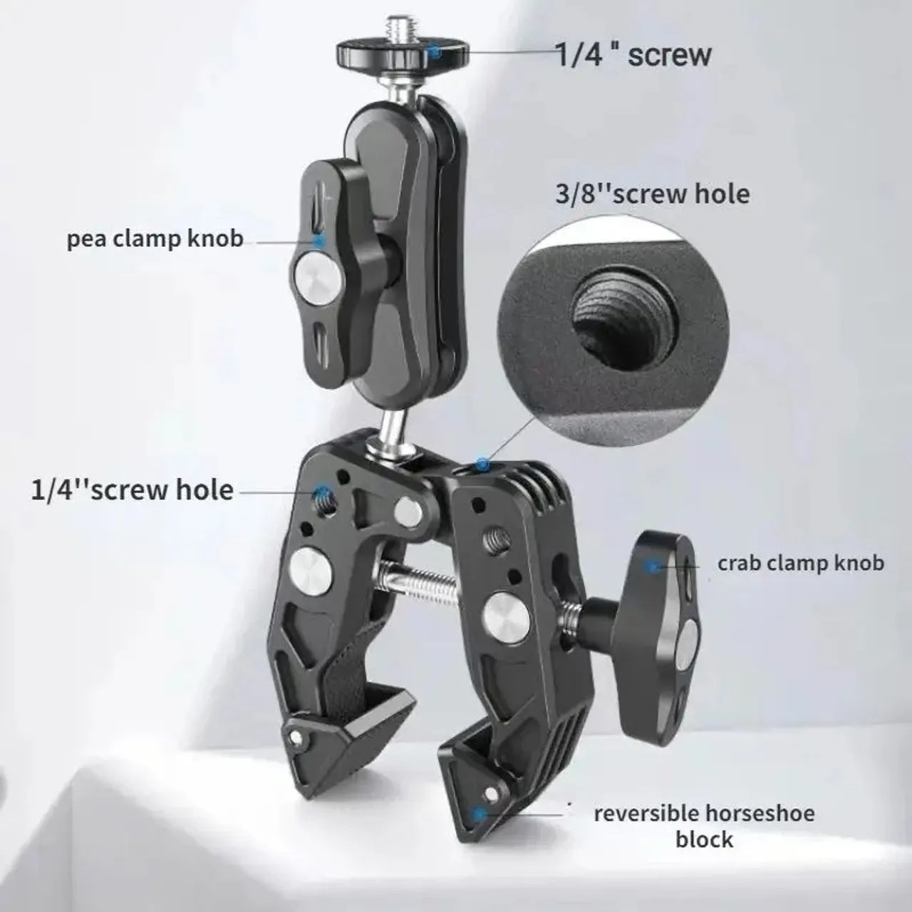 Suporte de guidão em alumínio para GoPro e insta360  - Foto 2