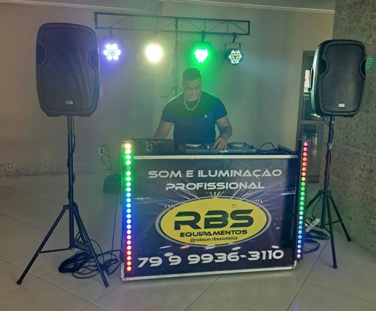 PAINÉL DE LED, SOM , ILUMINAÇÃO,  PALCO, DJS,, ESTRUTURAS  - Foto 4