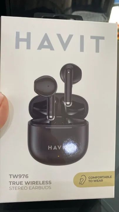 Fone de Ouvido Bluetooth Tws Havit Tw976 Preto S/Fio  Loja Coimbra Computadores Entregamos - Foto 2
