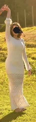 Vestido rendado algodão cor creme - lindíssimo! - Foto 3
