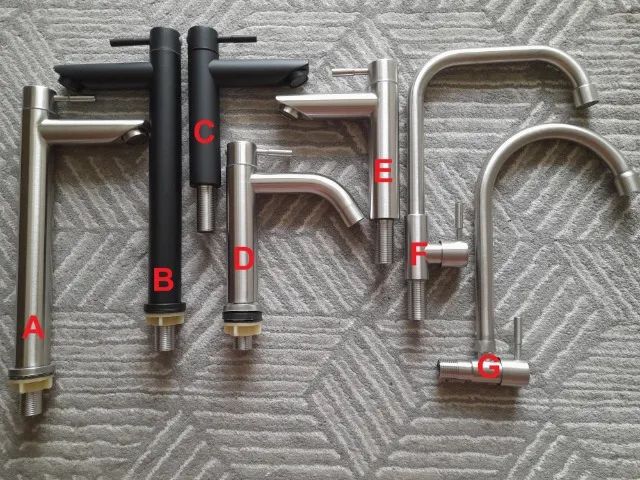 Torneiras Novas em Aço Inox para Cozinha e Banheiro. Preços a partir de R$65