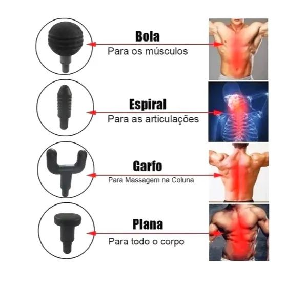 Aparelho Portátil Massageador Elétrico Recarregável Lehmox LEY-1849 - Foto 2