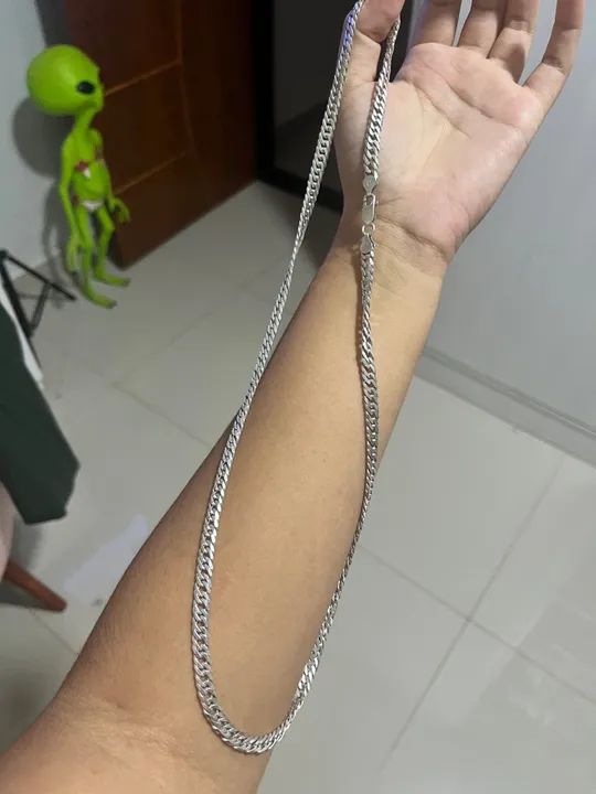 Corrente 4,5mm Duplo Grume 70cm - Foto 2