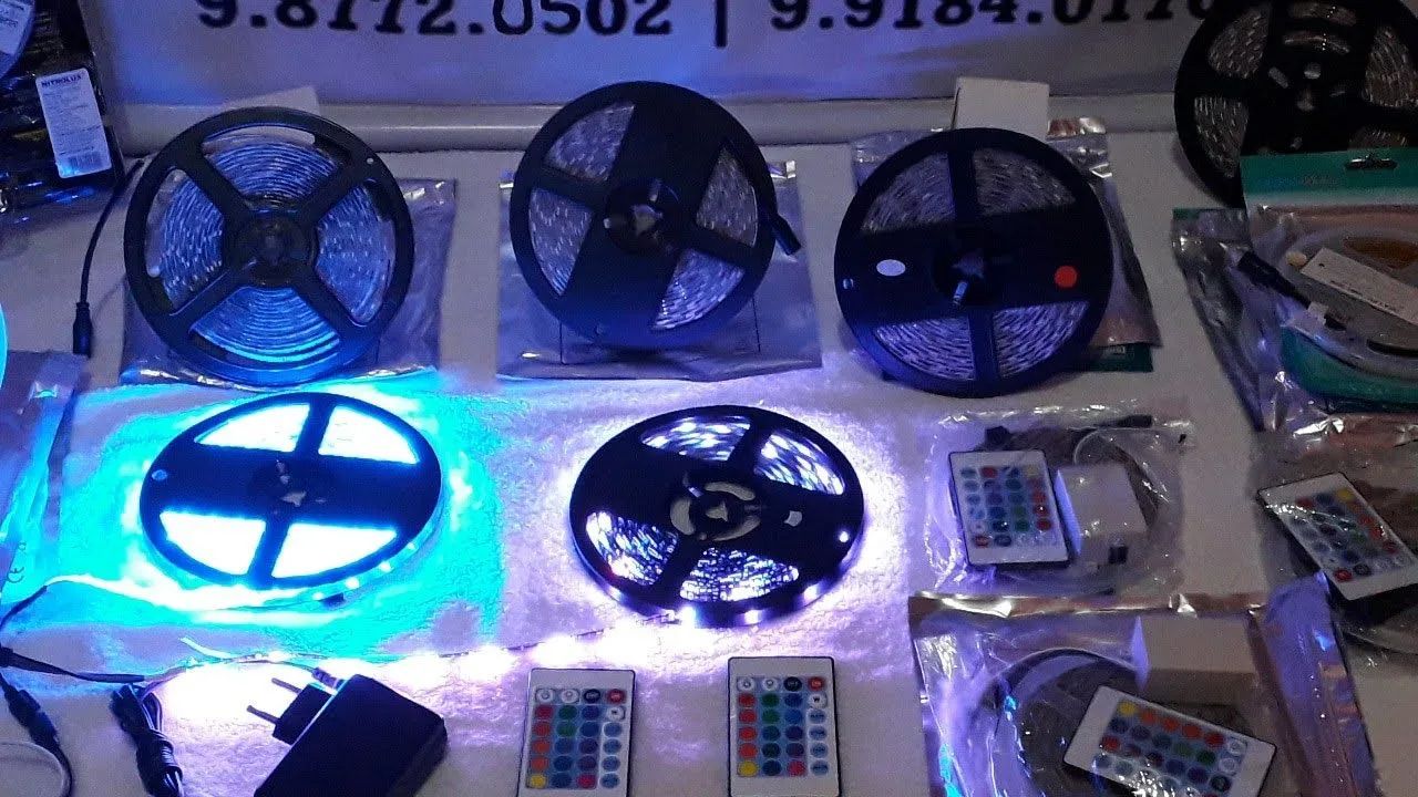 Fitas de LED e RGB com controle remoto - Diversas opções aceito cartão!