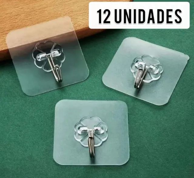 10 ganchos organizadores multiuso auto adesivo.
