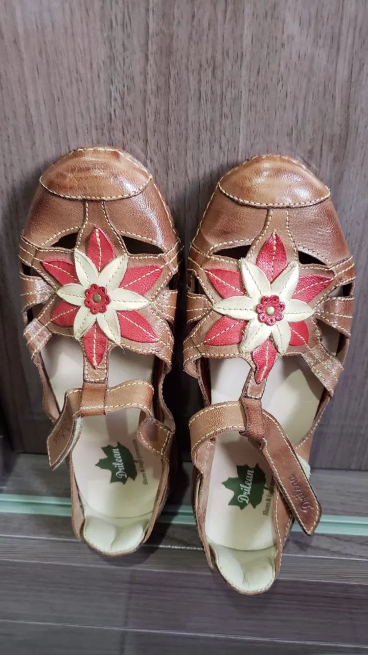  sapatilha 100% em couro com palmilha ortopédica em gel R$ 280  - Foto 3