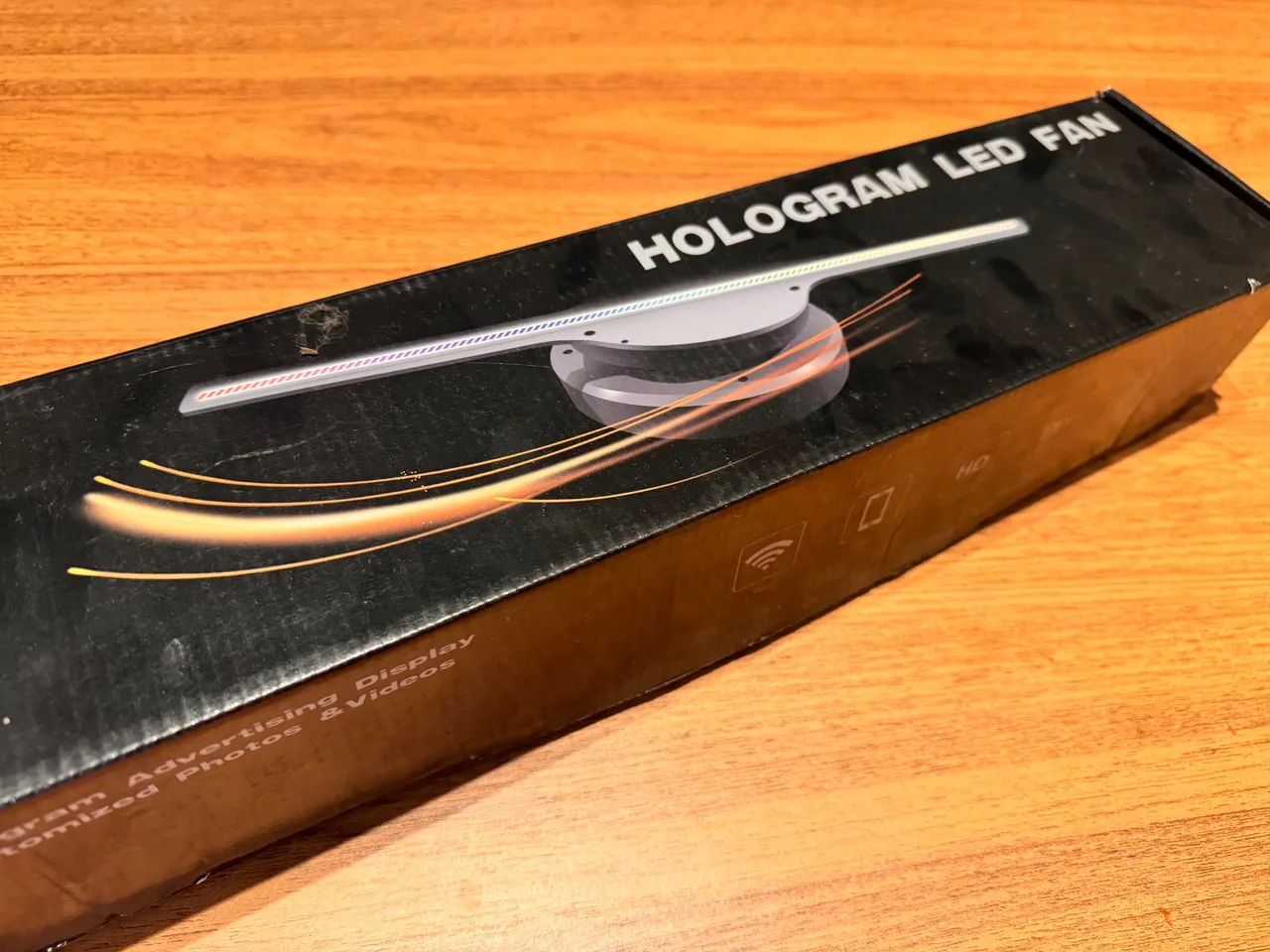 Holograma LED Fan 60cm - Projetor 3D de Imagens e Vídeos | Novo na Caixa