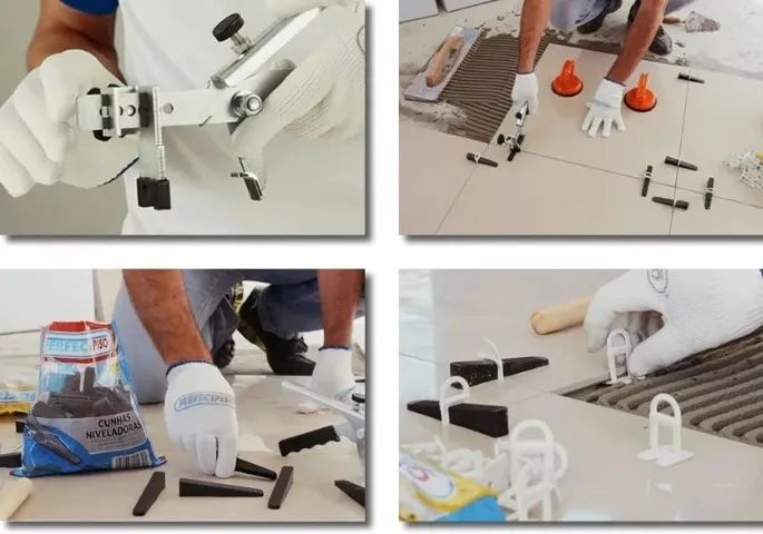 Kit 1 Alicate Tracionador De Cunhas + 1000 Clips Nivelador espaçador Slim 3mm + 300 Cunhas - Foto 5