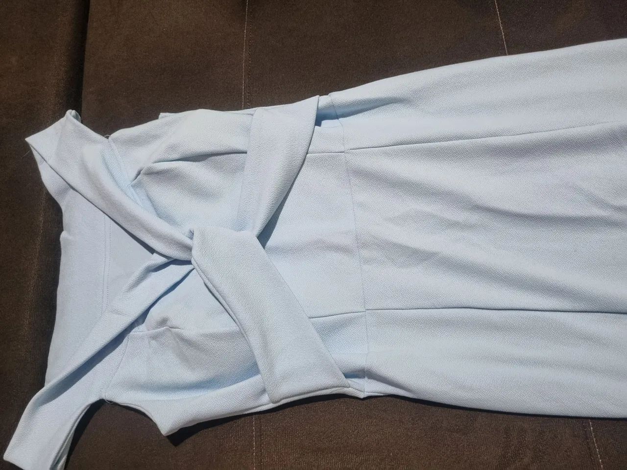 Vestido Longo Azul Claro Elegante - Foto 5