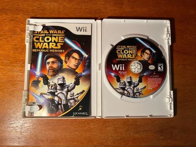 Jogo Star Wars The Clone Wars Republic Heroes (Nintendo Wii) - COM MANUAIS E ENCARTES - Foto 2