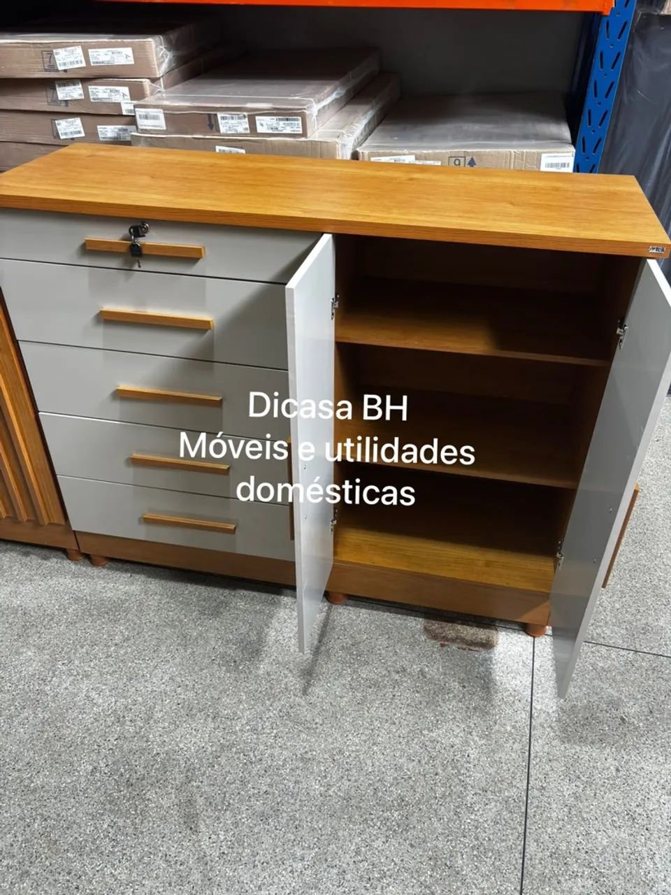 Cômoda com chave 1,36m 12x sem juros  - Foto 2