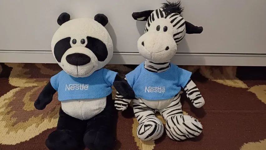 Pelucias Nestle Panda e Zebra