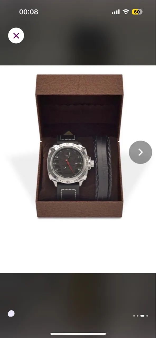 Relógio Masculino de Pulso com Pulseira de Couro