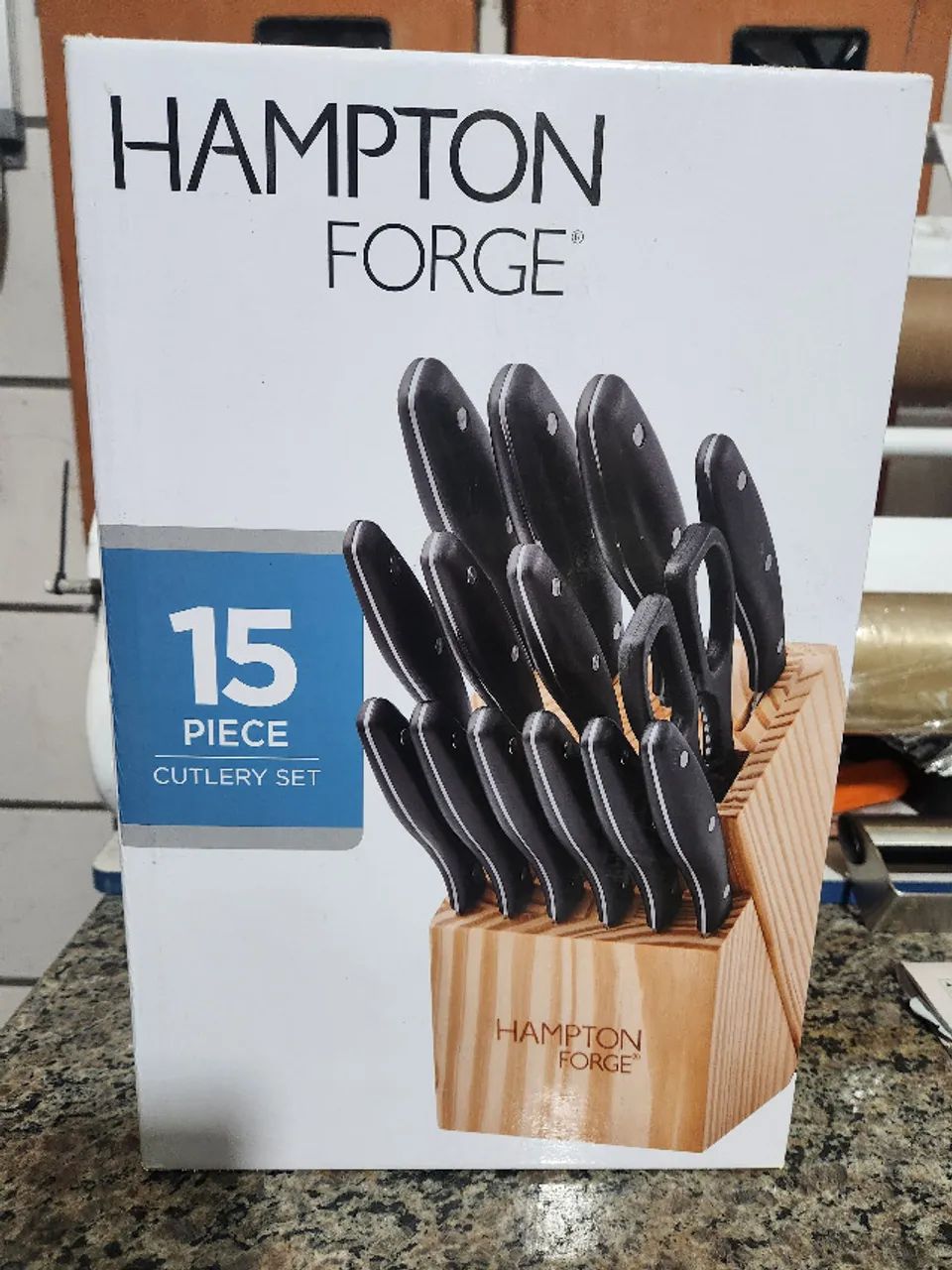 Hampton Forge Rochester Conjuntode facas Cepo de 15 peças Trazido dos EUA - Foto 2