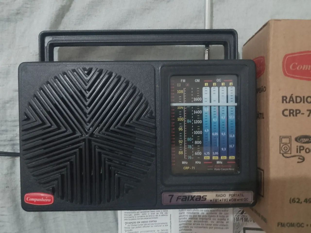 RÁDIO COMPANHEIRO 7 FAIXAS - NOVO - Foto 4