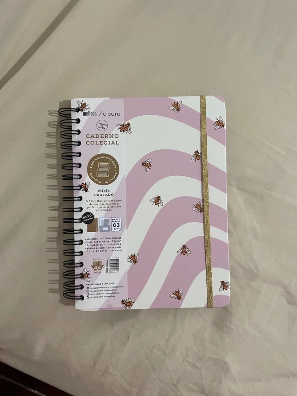 Caderno Colegial Melissa/Cicero - Pautado - 160 folhas