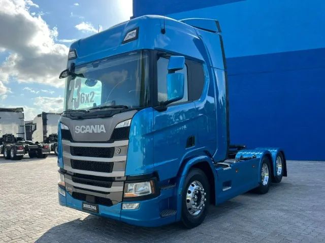 Caminhão Scania R 450 6x2 ano 2022/2023 Azul Teto Alto R450  - Foto 3