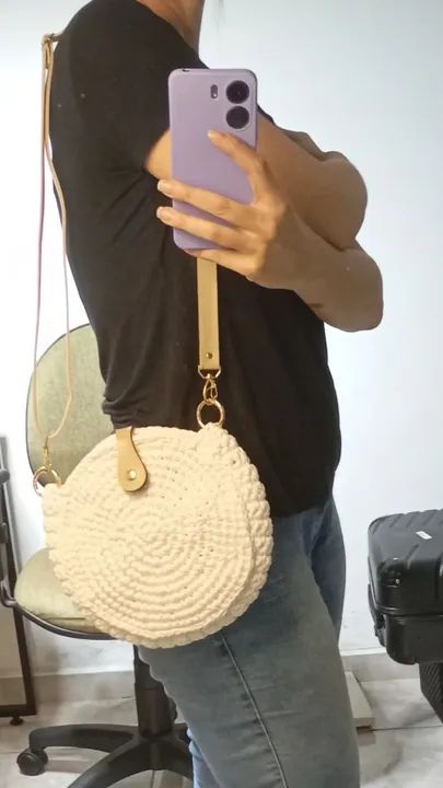 Bolsa redonda Crochê ? - Foto 2