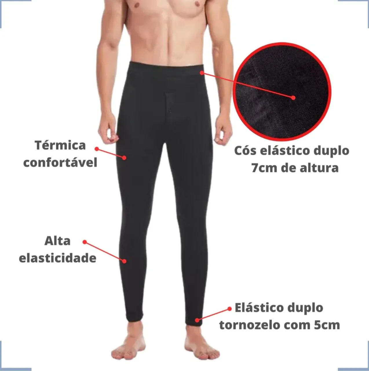 Calça Térmica Confortável e Elástica - Ideal para o Inverno!