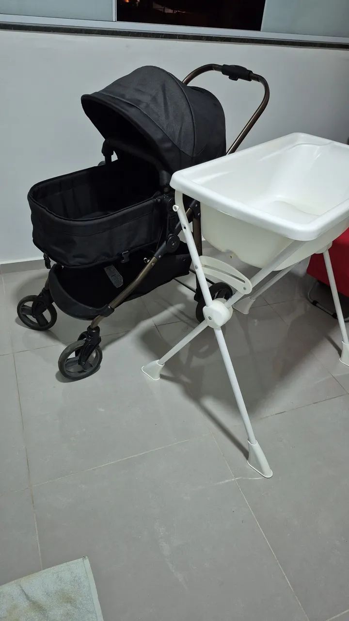 Kit bebe Carrinho, Banheira, Berço americano  - Foto 5