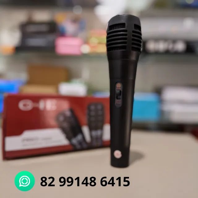 Microfone Com Fio Profissional + Entrega Grátis e Garantia 