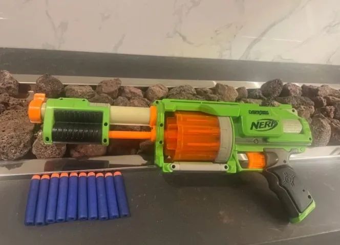 nerf dart tag - lançador com 10 dardos