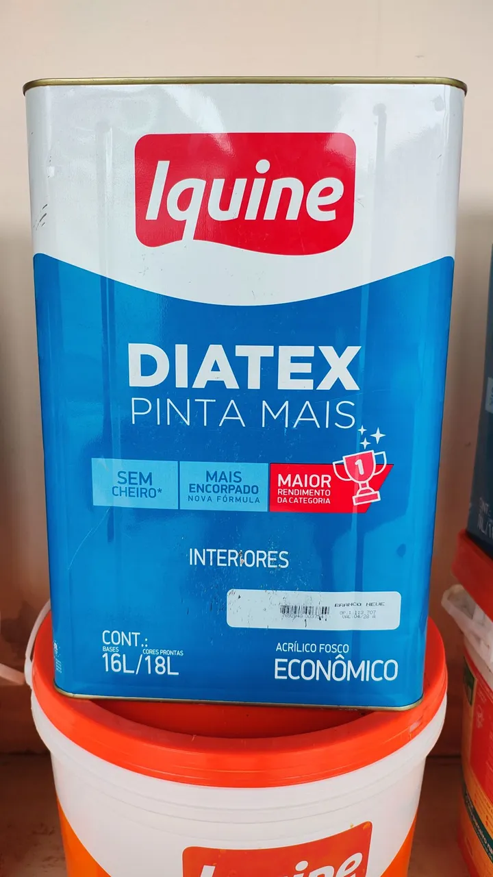 Tinta acrílica 16L/18L Branco Neve